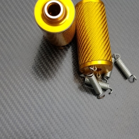 Silencer cacbon fiber  3" yellow use springs