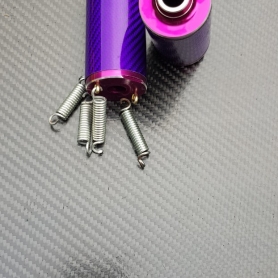 Silencer cacbon fiber purple 3" use springs