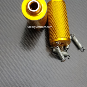 Silencer cacbon fiber  3" yellow use springs