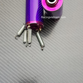 Silencer cacbon fiber purple 3" use springs