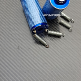 Silencer cacbon fiber blue 3" use springs