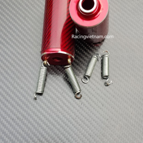 Silencer cacbon fiber red 3" use springs