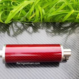 Silencer cacbon fiber red