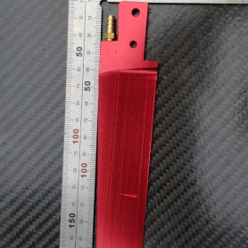Blade rudder aluminium 7075 red