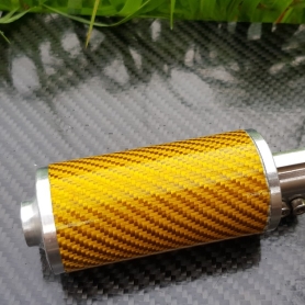 Silencer cacbon fiber yellow 3"